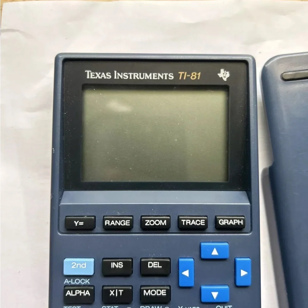 Texas Instrument TI 81 Plus Graphing Calculator W Cover Tested